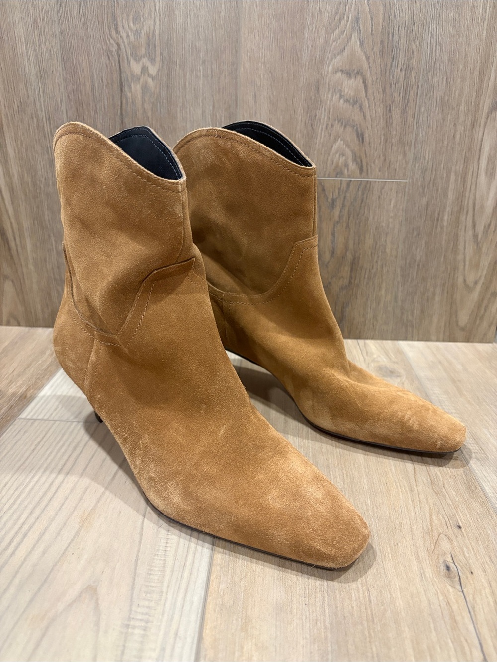 Nordstrom 2025 No Atema Lea Kitten Heel Bootie Tan Nutmeg Pull On size 8.5